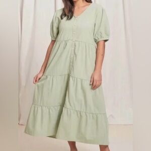 Tradlands Sage Green Maxi Dress